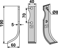 Fräsmesser 190x40mm, links gallery 10_2nd