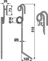 Striegelzinken Ø8mm 2