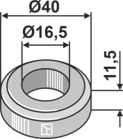 Buchse 11,5xØ16,5xØ40 2
