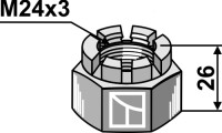 Kronenmutter M24x3 2