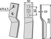 Rotorzinken 210x50mm, rechts