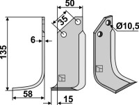 Fräsmesser 135x50mm, links