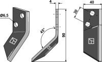 Futtermischwagenmesser, rechts 2