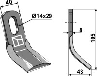 Y-Messer 105x40mm 2