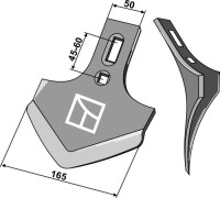 Grubberschar 210mm 2