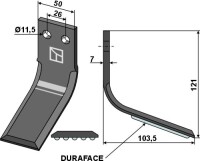 Hackmesser DURAFACE 121x50mm 2