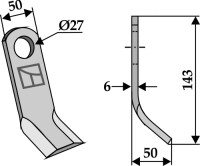 Y-Messer 143x50mm 2