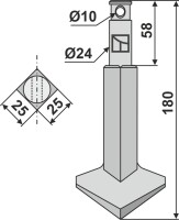 Rotorzinken 180mm 2