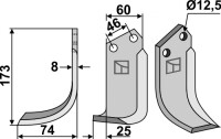 Fräsmesser 173x60mm, links gallery 16_2nd