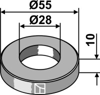 Scheibe Ø55x10xØ28 2