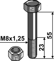 Sechskantschraube M8x1,25x55 mit gallery 30_2nd