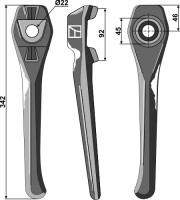 Kreiseleggenzinken 342mm, links