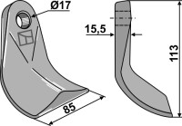Messer 113x85mm 2