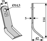 Y-Messer 114x35mm 2