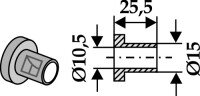 Innenbuchse 25,5xØ10,5xØ15 2