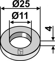 Scheibe Ø25x4xØ11 2