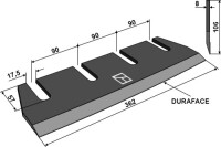 Häckslermesser - rechts - DURAFACE 2