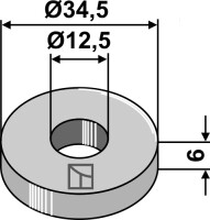 Scheibe Ø34,5x6xØ12,5 2