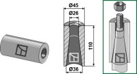 Einschweissbuchse 110mm 2