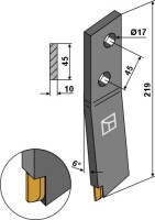 Schraubzinken - links - Hartmetall 2