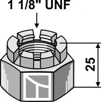 Kronenmutter 1 1/8UNF 2
