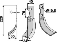 Fräsmesser 220x45mm, links gallery 2_2nd