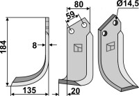 Fräsmesser 184x80mm, links gallery 20_2nd