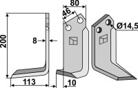 Fräsmesser 200x80mm, links gallery 3_2nd