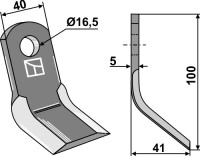 Y-Messer 100x40mm 2