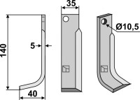 Fräsmesser 140x35mm, links