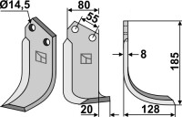 Fräsmesser 185x80mm, rechts gallery 4_2nd