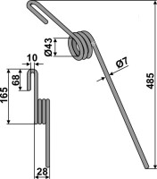 Striegelzinken Ø7mm - hinten 2