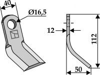 Y-Messer 112x40mm 2