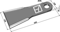 Mähermesser 300mm 2