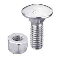 Flachrundschraube M10x1,5x30 verzinkt mit Mutter