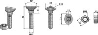 Planetschraube - M12x70 - 8.8 2