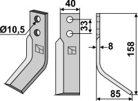 Fräsmesser 158x40mm, rechts gallery 41_2nd