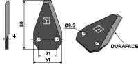 Futtermischwagenmesser, rechts - DURAFACE 2