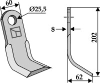 Y-Messer 202x60mm 2