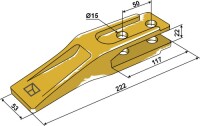 Standard Zahn für Frontladerschaufeln 2
