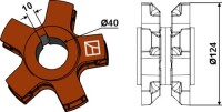 Nusskettenrad Ø124 2