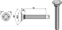 Pflugschraube 7/16"x76