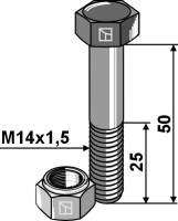 Sechskantschraube M14x1,5x50 mit gallery 4_2nd