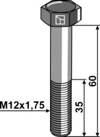 Maschinenschraube M12 - DIN931 - 12.9 2