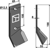 Schlegelmesser 190x60mm, links gallery 10_2nd