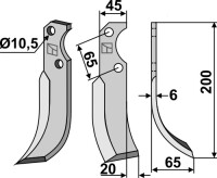 Fräsmesser 200x45mm, rechts 2