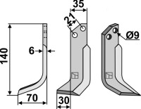 Fräsmesser 140x35mm, links 2