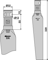 Kreiseleggenzinken 320mm, rechts