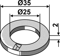 Unterlegscheibe Ø35x2xØ25 - DIN988 2