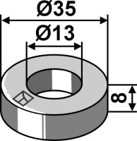 Scheibe Ø35x8xØ13 2